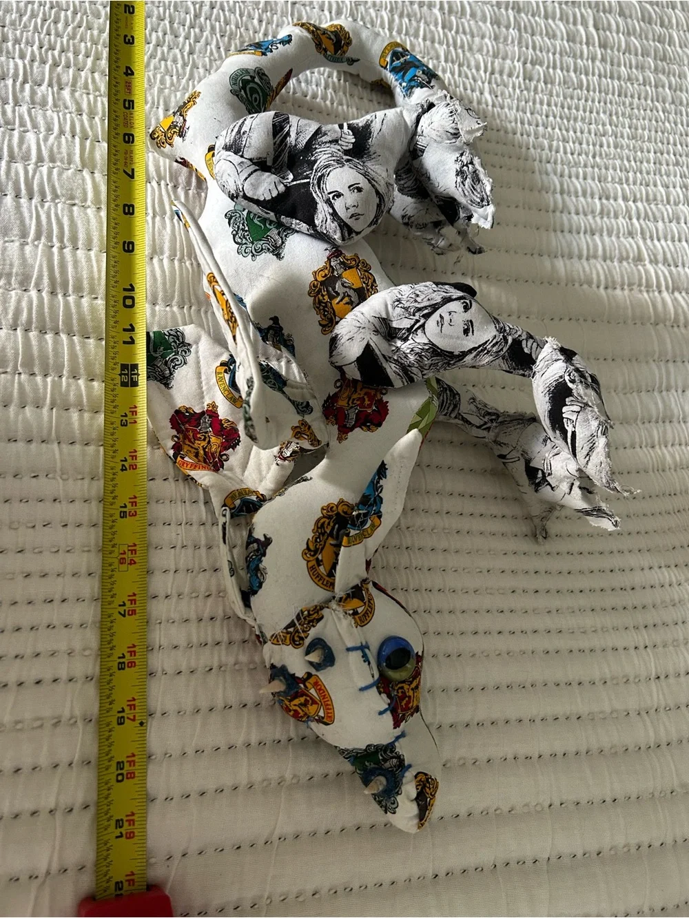 Harry Potter Crest Pattern Stuffed Dragon.